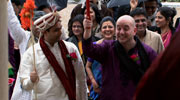Hindu wedding grooms arrival
